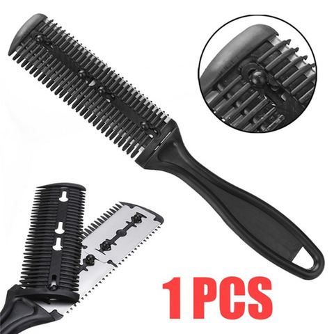 1pc Double Sides Hair Razor Comb With 2 Removable Blades Cutter Cutting Thinning Shaper Haircut Trimmer Salon DIY Styling Tool ► Photo 1/1