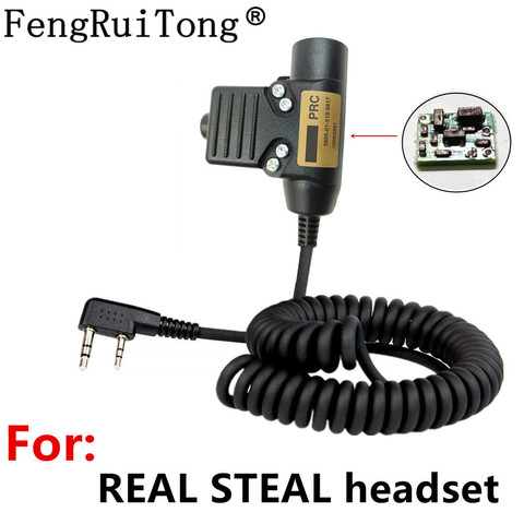 Tactics U94 PTT AMPLIFIED version for REAL STEAL headset ，for baofeng kenwood Nexus 3M  comtacs/MSA Dynamic MIC headset u94 PTT ► Photo 1/6