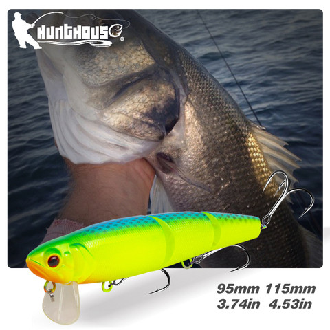 Hunthouse Mikey JR Wakebait Minnow Pike Lures Pike Fishing Lure Swimbaits Fishing Jointed Bait With Japan Hook Jerkbaits ► Photo 1/6