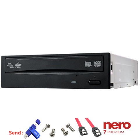 Universal for Asus DRW-2014L1T built-in SATA 24x DVD and CD rewriter drive black is suitable for desktop computer exempt drive ► Photo 1/6