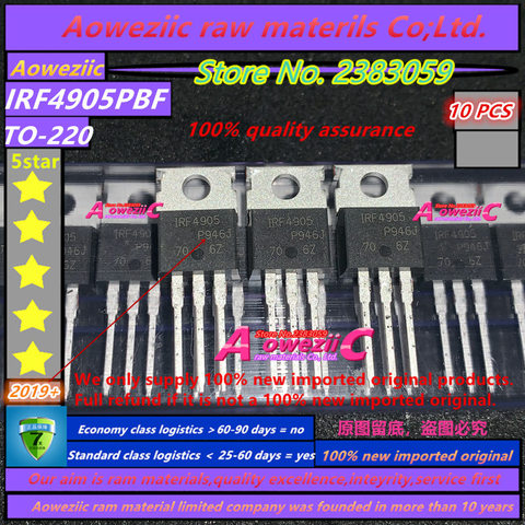 Aoweziic  2022+  100% new imported original  IRF4905PBF IRF4905 TO-220 field effect transistor 74A 55V ► Photo 1/2