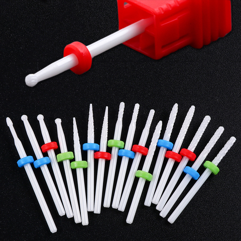 1pcs Ceramics Milling Cutter Small Ball Nail Drill Bit Ceramic Burrs Manicure Dead Skin Cleaning Bit Nail Art Tools BETX01-14 ► Photo 1/6