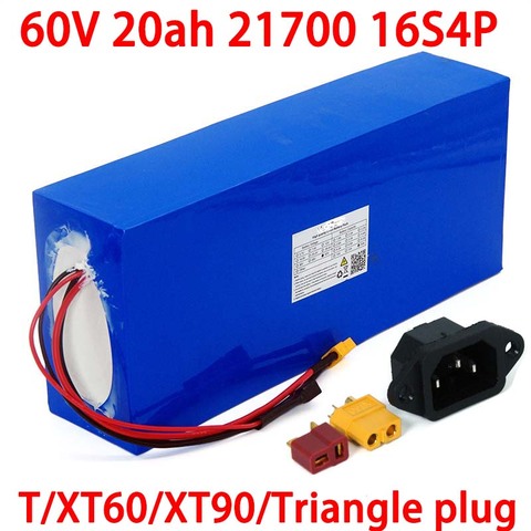 60V 20ah 21700 16s4p Electric scooter bateria 60v 20AH Electric Bicycle Lithium Battery pack 1000W 2000W ebike batteries ► Photo 1/4