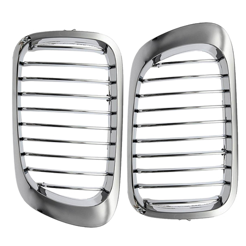 2 Pieces Chrome Front Kidney Grille For BMW E46 M3 325Ci 3 Series 2DR 99-06 ► Photo 1/6