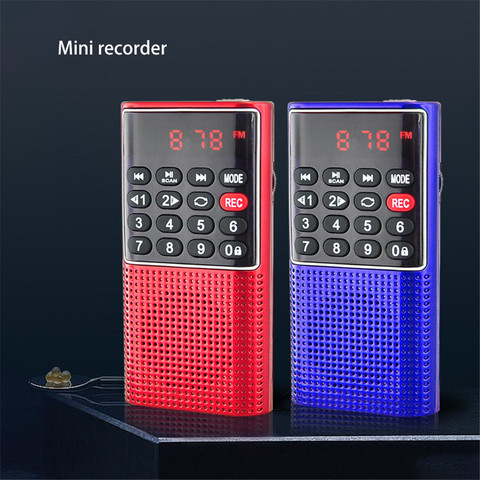 Mini Portable Handheld FM Radio Digital Display Multifunctional TF Speaker USB MP3 Player Rechargeable ► Photo 1/6