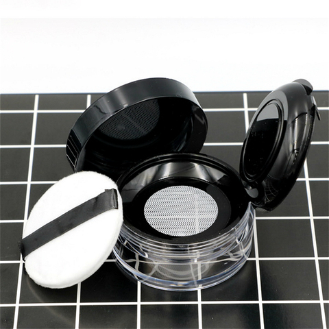 50g Plastic Empty Loose Powder Pot With Sieve Cosmetic Makeup Jar Container