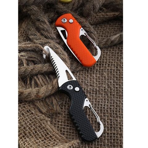 Folding Knife with Keychain Serrated Hook ,Pocket Hunting Knife,Survival Knife Y4QC ► Photo 1/6