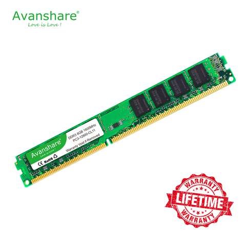 Avanshare оперативная пам Memoria Ram DDR3 4GB 1600Mhz  Ram Memory For Desktop RAM Good Quality Compatible With All Motherboard ► Photo 1/6