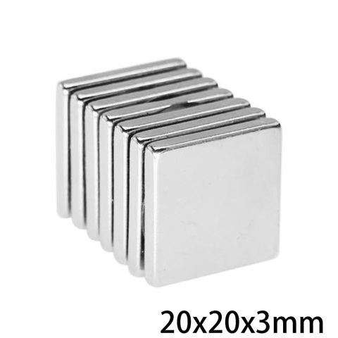 2~50pcs 20x20x3 mm Quadrate Permanent Magnets Thickness 3 Neodymium Magnet N35 20x20x3mm Strong Magnetic Magnets 20*20*3 mm ► Photo 1/6
