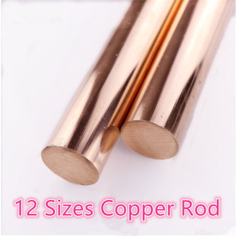 12 Sizes Copper Rod Length 100mm Diameter 4/5/6/7/8/10/12/14/15/16/18/20mm Brass Stick T2 Copper Bar DIY Dropshipping ► Photo 1/3