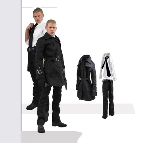 1/6 Scale Male Windbreak Clothes Set Coat Shirt Pants Tie and Belt for 12'' Figures   DIY Accessories ► Photo 1/1