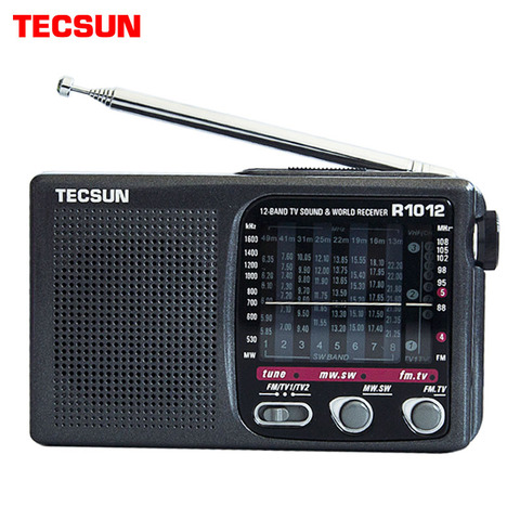 Portable Radio TECSUN R-1012 FM / MW / SW / TV Radio Multiband World band Radio Receiver 76-108MHz Y4378A ► Photo 1/6