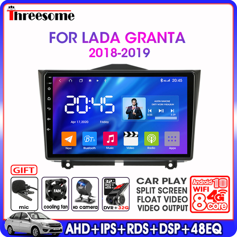 T6 Android10.0 Car Radio For LADA BA3 Granta Cross 2022 GPS Navigation Carplay screen Multimedia Video Player 2din Stereo ► Photo 1/1