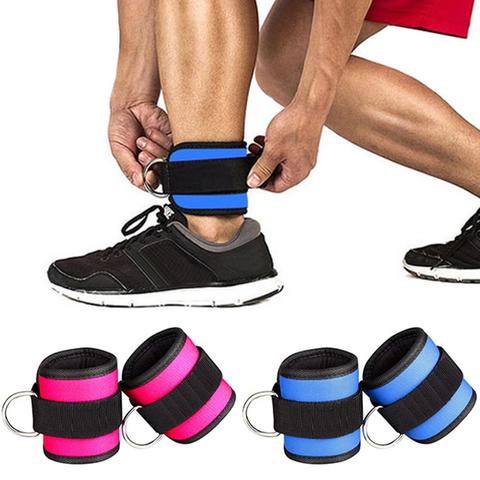 1Pair Adjustable D-ring Ankle Strap Buckle Foot Support Ankle Protector Gym Leg Pulley with Buckle Sports Fitness Feet Guard ► Photo 1/6