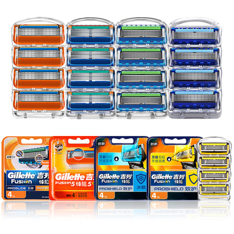 Madeliefje Jumping jack Gewend aan Replaceable blades Fit Gillette Fusion 5 Proglide Proshield Safety razor  blade Shaving cassettes 5 layers stainless steel jilet - Price history &  Review | AliExpress Seller - Professional PG Care Store | Alitools.io