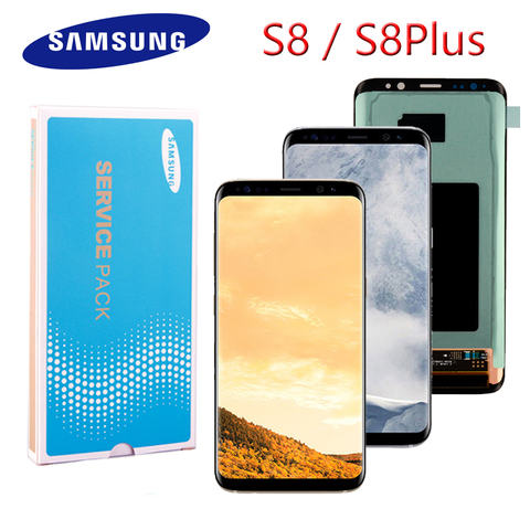 ORIGINAL SUPER AMOLED S8 LCD  for SAMSUNG Galaxy S8 G950 G950F Display S8 Plus LCD G955 G955F Touch Screen Digitizer ► Photo 1/6
