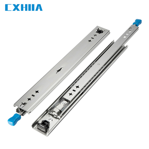 CXHIIA Locking 53mm Width Load Bearing 120Kg Guide Rail Full Extension Ball Industrial Heavy Duty Drawer Slide ► Photo 1/6