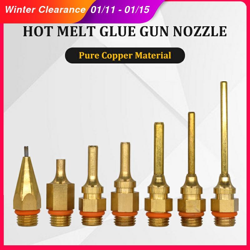 Glue Gun Nozzles Pure Copper Small Bore Long Large Diamter 1.5x32mm 1.0x36mm 2.0x50mm 3.0x70mm for Power Tools Hot Melt Glue Gun ► Photo 1/5
