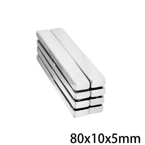 1~20PCS 80x10x5 Super Strip N35 Big sheet Magnets 80x10x5mm Neodymium Magnet 80mmX10mm Permanent NdFeB Strong Magnets 80*10*5 mm ► Photo 1/6