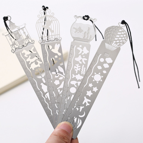 Cute Kawaii Creative Horse Birdcage Hollow Metal Bookmark Ruler For Kids Student Gift School Supplies Free Shipping ► Photo 1/6