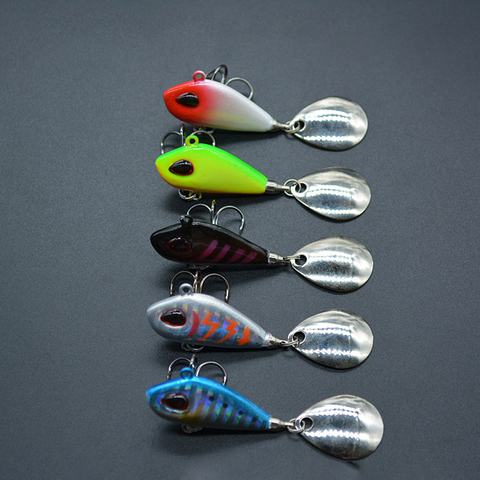 Hard Lure 1PCS 6g/10g/17g/25g Metal VIB Fishing Lure Spinner Sinking Rotating Spoon Pin Crankbait Sequins Baits Fishing Tackle ► Photo 1/6