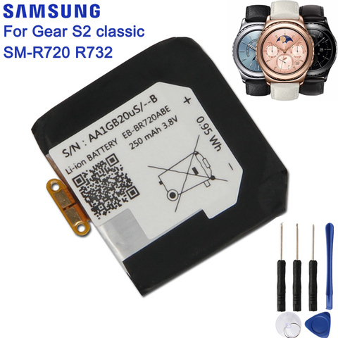 SAMSUNG Original Battery EB-BR720ABE For Samsung Gear S2 classic SM-R720 SM-R732 R720 R732 250mAh Replacement Authentic Battery ► Photo 1/6