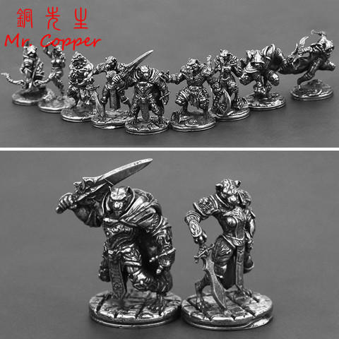 White Copper Tigers Warriors Miniatures Figurines Animals Soliders Models Desktop Ornaments Decorations Games Toys Accessories ► Photo 1/6