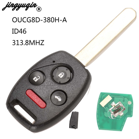 jingyuqin 313.8Mhz Car Remote Keyless Key For Honda Accord 2003 2004 2005 2006 2007 With ID46 Chip Complet Remote Key ► Photo 1/4