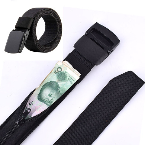 Travel Cash Anti Theft Belt Waist Bag Women Portable Hidden Money Strap Belt Wallet Waist Pack Men Secret Hiding Belt 119cm ► Photo 1/6
