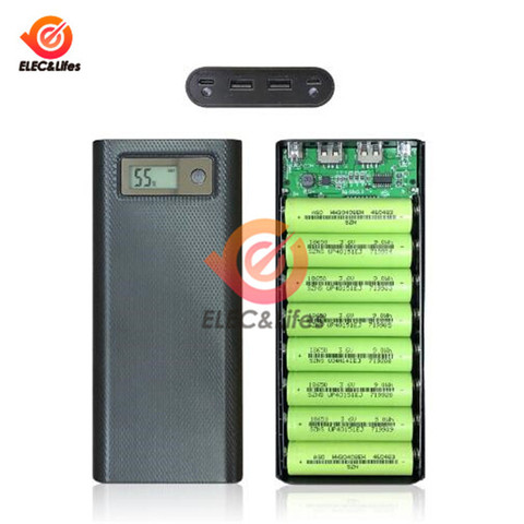8x18650 8*18650 Battery Charger Box Power Bank Holder Dual USB LCD Digital Display Battery Shell Storage Organize DIY Case ► Photo 1/4