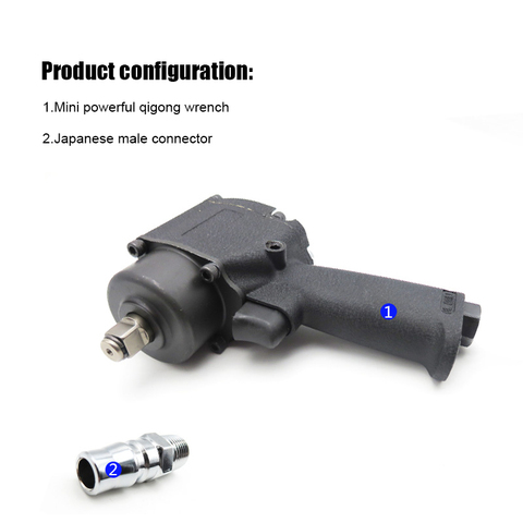 Mini Pneumatic/Air Impact Wrench Air 1/2 inch Twin Hammer Air Car Repairing Impact Wrench Cars Wrenches Tools ► Photo 1/5