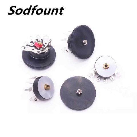 1pcs RV12MM curved foot straight foot switch radio amplifier volume potentiometer 10K 50K with turntable ► Photo 1/6