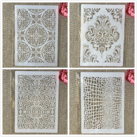 4Pcs A4 29cm Mandala Totem Texture DIY Layering Stencils Wall Painting Scrapbook Coloring Embossing Album Decorative Template ► Photo 1/5