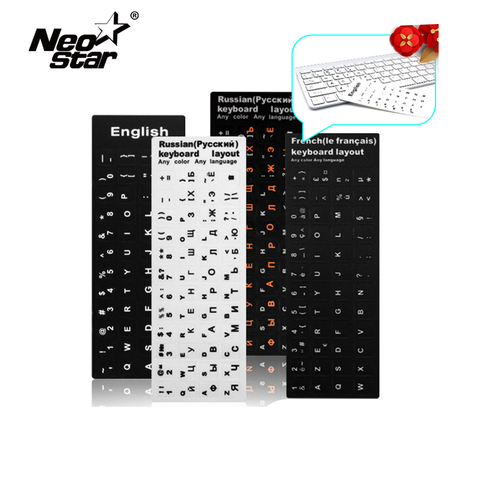 Waterproof Laptop Keyboard Stickers Spanish/English/Russian/French Deutsch/Arabic/Korean/Japanese/Hebrew/Thai Keyboard Layout ► Photo 1/6