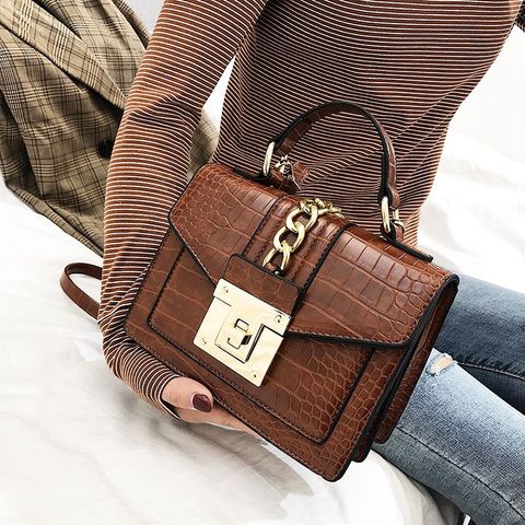 Fashion Alligator Women Shoulder Bags Designer Chains Handbags Luxury Pu Leatehr Crossbody Bag Small Flap Famale Purses KL1030 ► Photo 1/6