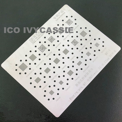 For MTK PM Power IC BGA Stencil MT6358W/6356W/6355W/6357V/6336WP/6370 PM660A/L 670 840 540 PMI632 Reball Solder Tin Plant Net MP ► Photo 1/1