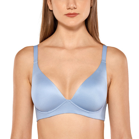 Women's Comfort Lightly Lined Wirefree  PlungeTriangle Bra ► Photo 1/6