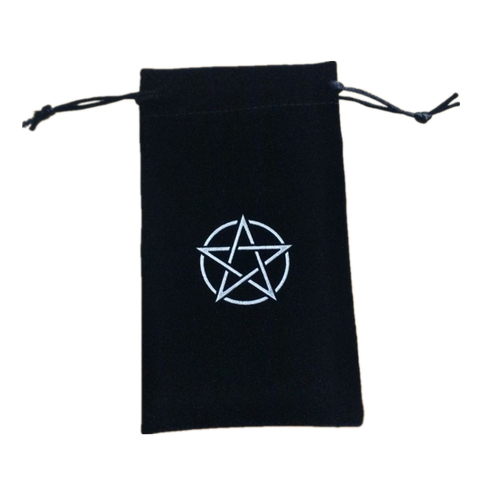 1pcs Velvet Pentagram Tarot Storage Bag Board Game Cards Embroidery Drawstring Package Witchcraft Supplies for Altar Tarot Box ► Photo 1/6