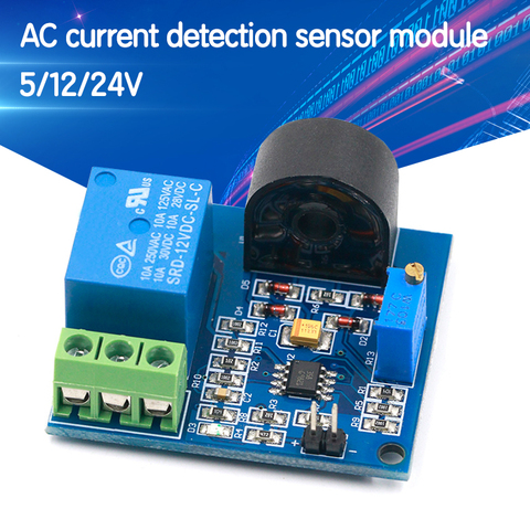 AC Current Detection Sensor Module 5V 12V 24V Relay Protection Module 5A Over-Current Overcurrent Protection Switch Output ► Photo 1/6
