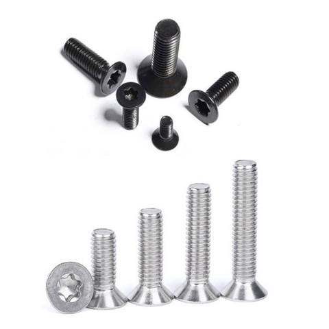 5-50PCS M2 M2.5 M3 M4 M5 M6 M8 stainless steel / steel with black grade 10.9 GB2673 Six-Lobe Torx Head Flat Countersunk Screw ► Photo 1/6