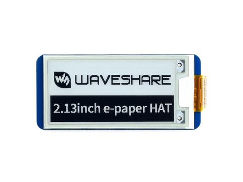 Waveshare 2.13inch E-Ink display HAT for Raspberry Pi 250x122 Resolution e-Paper SPI supports partial refresh Version 2 ► Photo 1/6