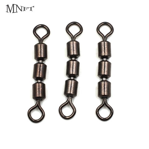 MNFT 5Pcs 3 Rollers Saltwater Swivels Roller Three-section swivel Leader Lure Jigs Line Connector Fishing Accessories ► Photo 1/6