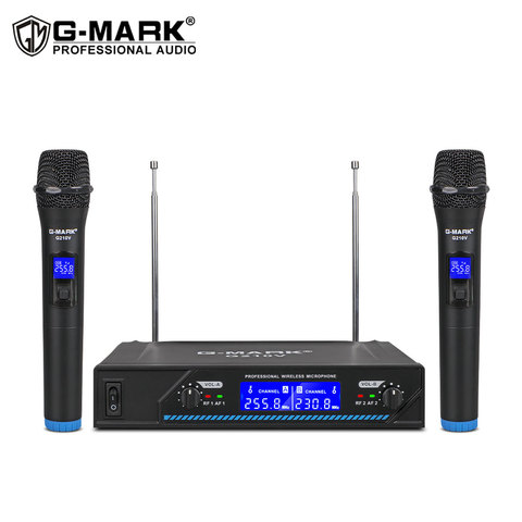 G-MARK G210V Wireless microphone professional 2 channel karaoke mic for party singing church show home ► Photo 1/6