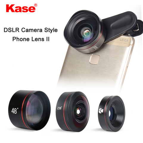 Kase Professional Phone Lens II SLR Camera Style HD Wide Angle/Macro/Fisheye/Telephoto Lens for Smartphone iPhone Huawei Samsung ► Photo 1/5