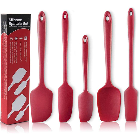 High Heat-Resistant Premium Silicone Spatula Set, Seamless Design, Non-Stick with Stainless Steel Core, Cooking/Baking Utensil ► Photo 1/6