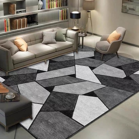 Geometric Printed Carpet Rug, Large Area Rugs For Living Room