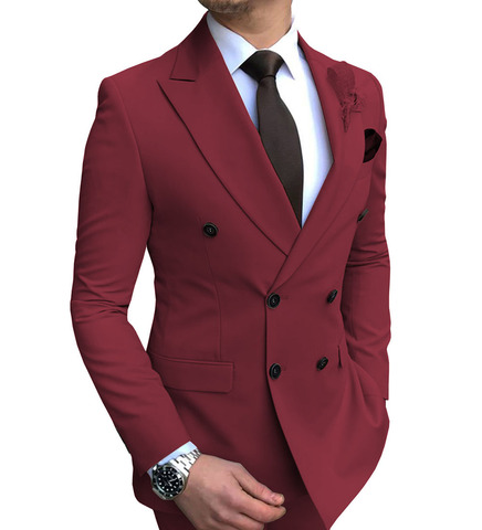 2022 New 1 piece Men's blazer suit jacket Slim Fit Double-Breasted Notch Lapel Blazer Jacket for Weeding Groom（one blazer)） ► Photo 1/6