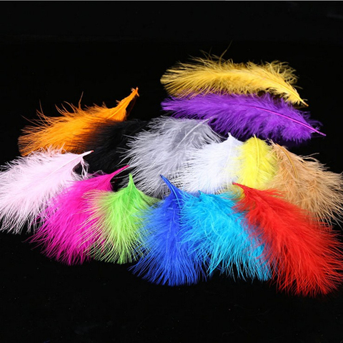 20 PCS 4-7 Inches 10-16CM Turkey Marabou Feathers Fluffy Wedding Dress DIY Jewelry Decoration decorative Accessories Feathers ► Photo 1/6