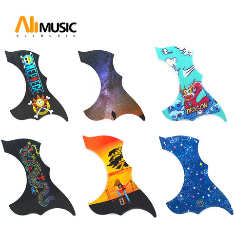 Colour Printing Multi Design Acoustic Guitar Pickguard Cool PIckguard Scratch Guard Plate Replacement Self Adhesive ► Photo 1/6