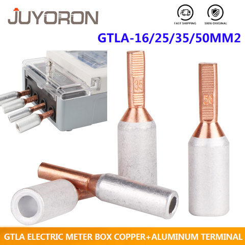 5/10pcs GTLA-10/16/25/35 10mm2 Electric Meter Box Terminal Copper Aluminum Wire Connector Terminal  Cable Lugs Bare Terminal ► Photo 1/6